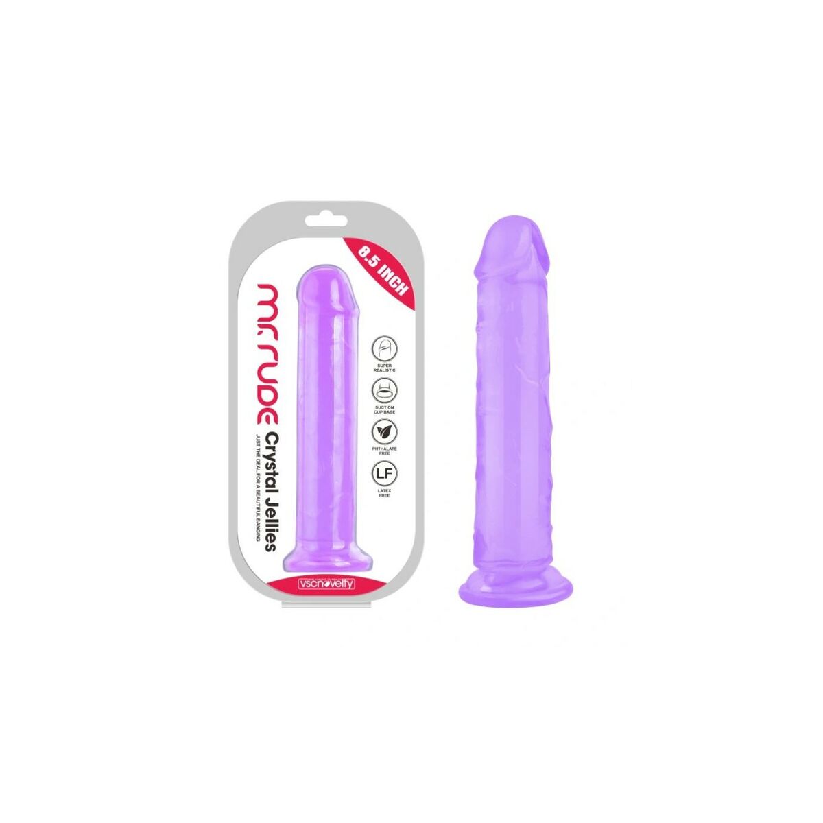 Ρεαλιστικός φαλλός VSCNOVELTY Μωβ 21,6 cm
